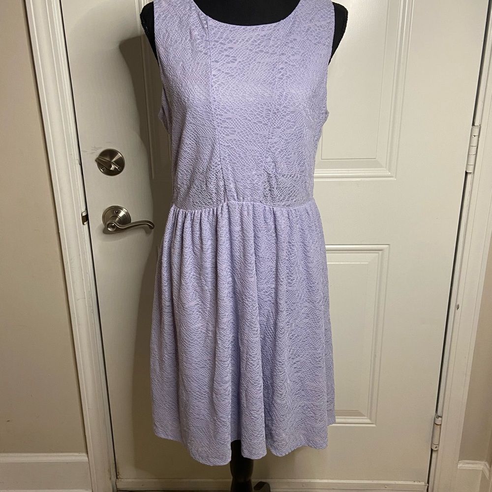 Sleeveless lace overlay midi Xhilaration dress size XL lilac purple
